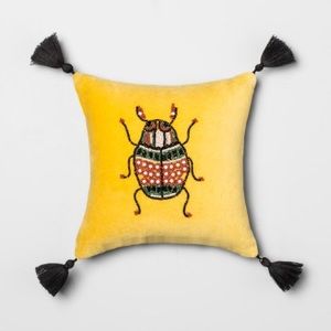 ISO Target Opalhouse Yellow Beaded Bug Pillow